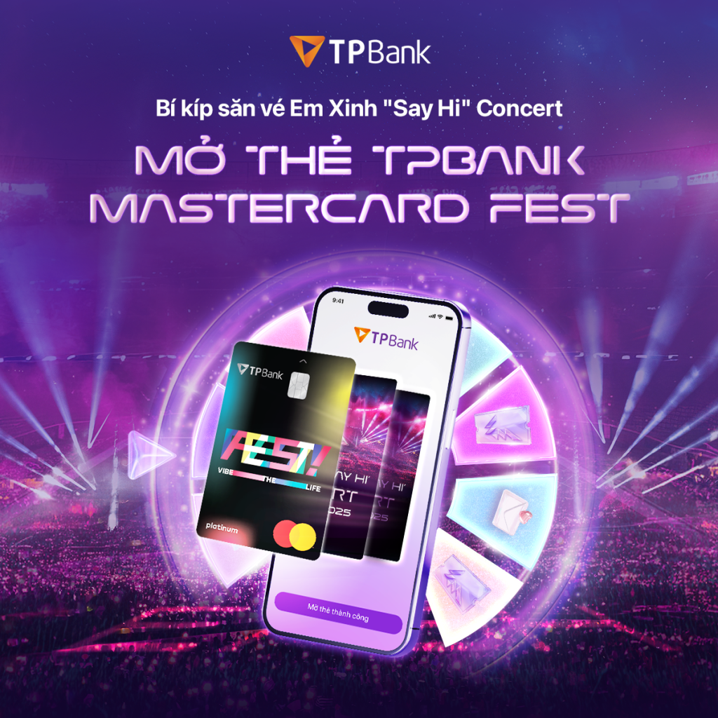 TPBank Mastercard FEST: chiếc thẻ tín dụng đầu tiên tại Việt Nam dành cho tín đồ concert và giải trí.