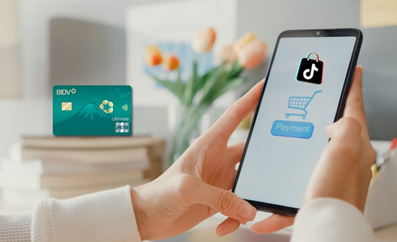 Ưu đãi 200.000 VND khi mua sắm tại Tiktok Shop với thẻ BIDV JCB